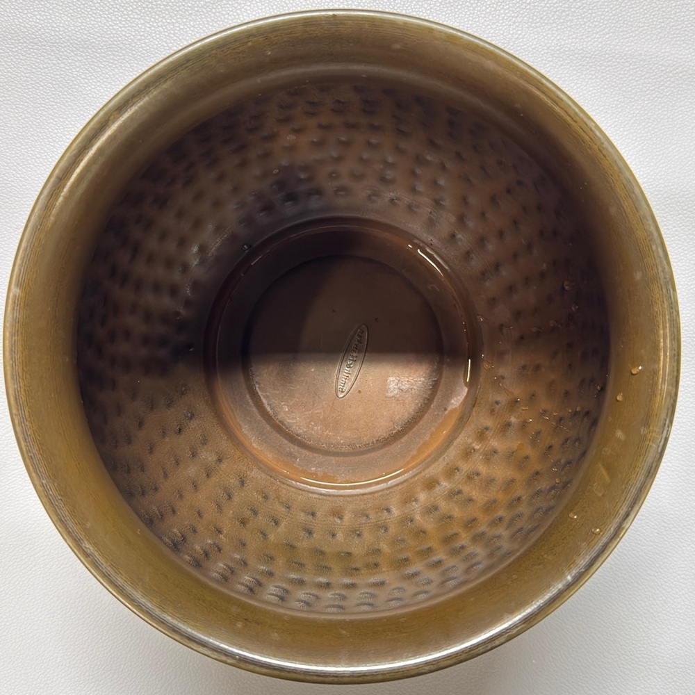Smith and Hawken Hammered Brass Planter Bowl - Picture 2 of 8